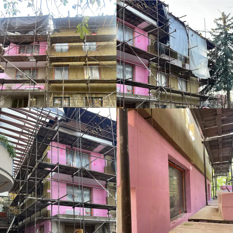 Zateplení fasády – průběh prací